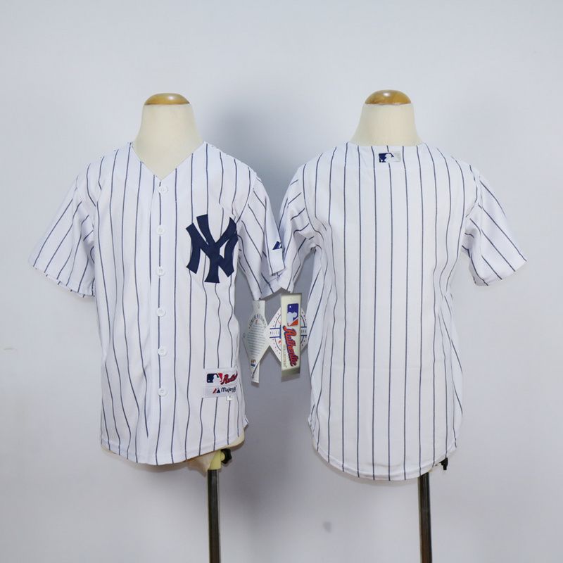 Youth New York Yankees Blank White MLB Jerseys->youth mlb jersey->Youth Jersey